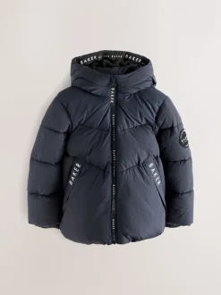Marineblauw - Baker by Ted Baker Regenbestendig Gevoerd jack