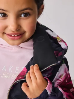 Marineblauw - Baker by Ted Baker regenjas met merklogo op de zoom