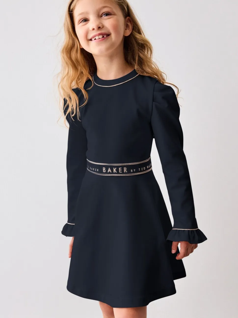 Marineblauw - Baker by Ted Baker - Ponté jurk
