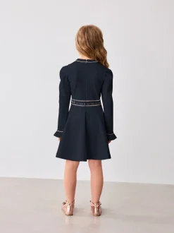 Marineblauw - Baker by Ted Baker - Ponté jurk