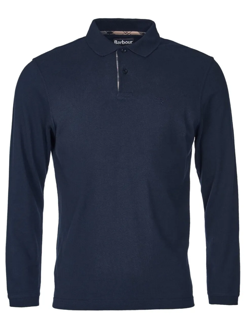 Marineblauw - Barbour® - Essential sport poloshirt met lange mouwen