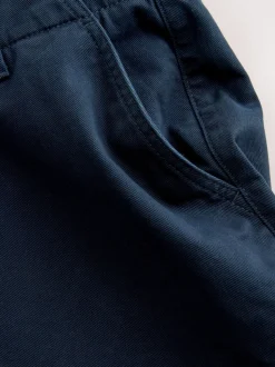 Marineblauw - Barrel Fit - Authentic Cotton Rich Stretch Trousers