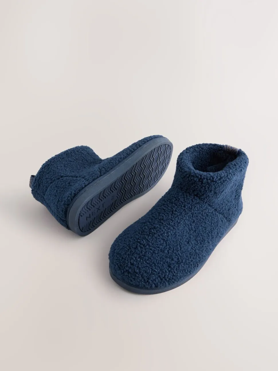 Marineblauw - Borg pantoffels
