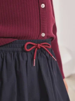 Marineblauw - Cargo rok met bubbels (3-16jr)