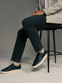 Marineblauw - Chic-casual lange sneakers