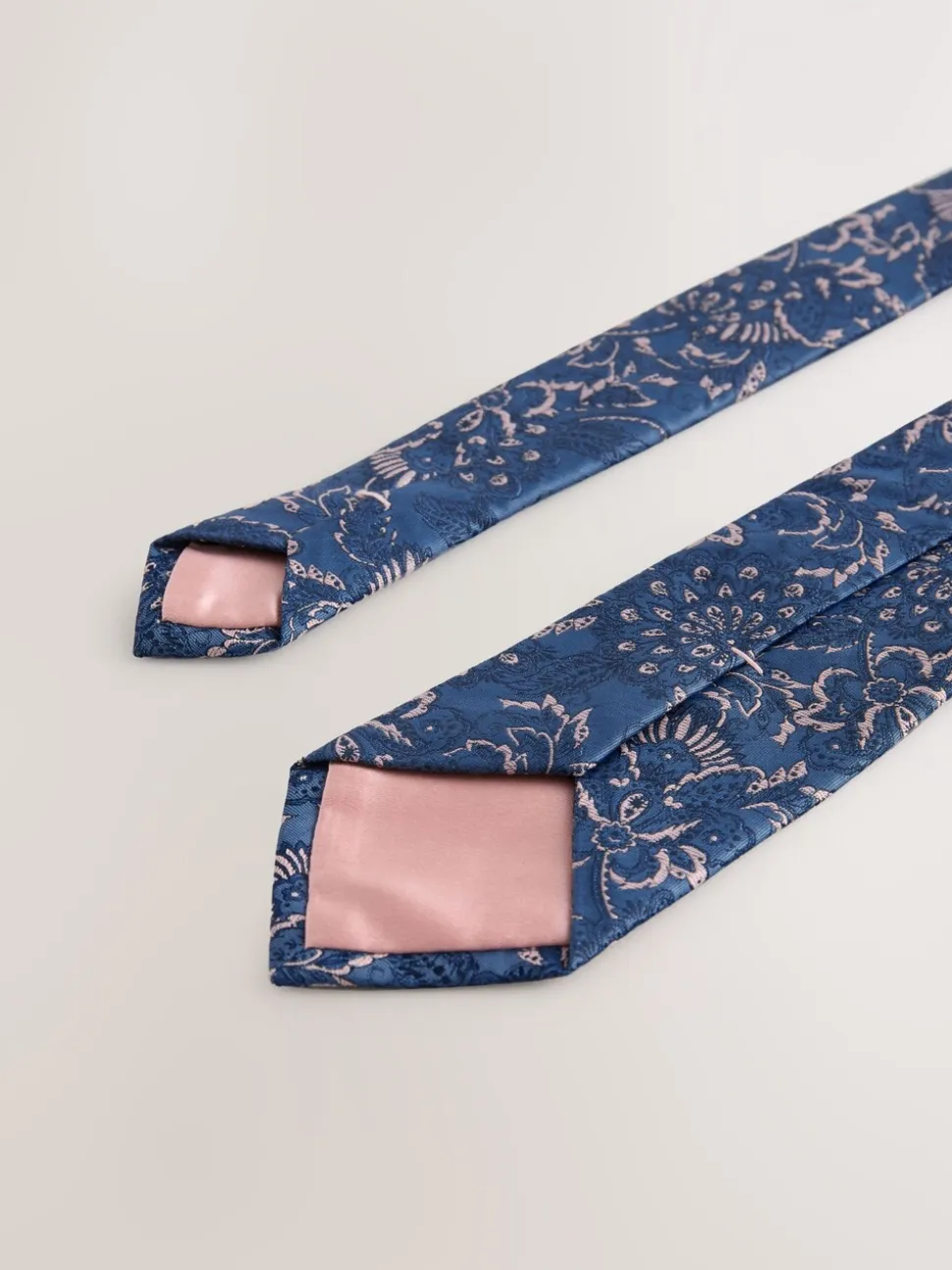 Marineblauw - Design stropdas en clip