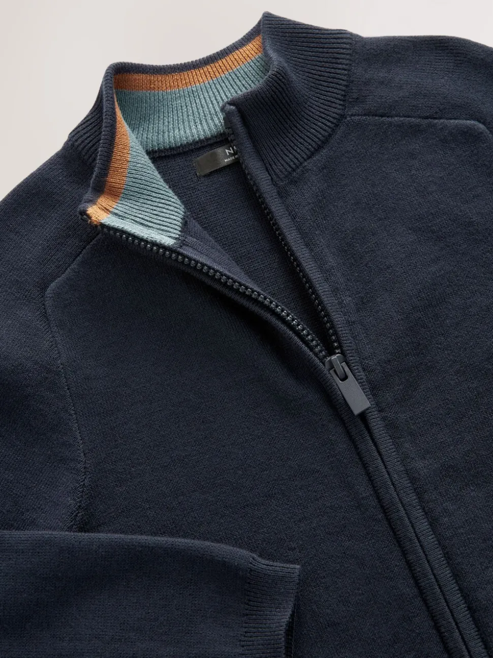 Marineblauw - Gebreid vest met rits (3-16 jr)