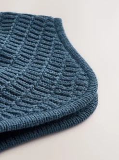Marineblauw - Gebreide pilotenmuts voor baby's met pompon (0mnd -2jr)