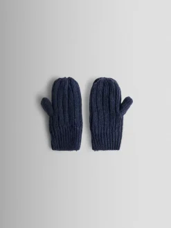 Marineblauw - JoJo Maman Bébé Knitted Mittens