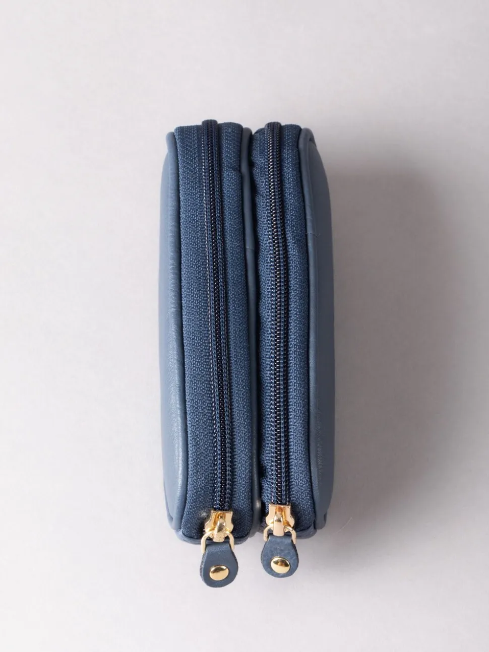 Marineblauw - Lakeland Leather dubbele brillenkoker
