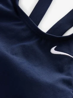 Marineblauw - Nike Hydrastrong Effen badpak