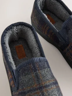 Marineblauw - Pantoffels met dichte hiel