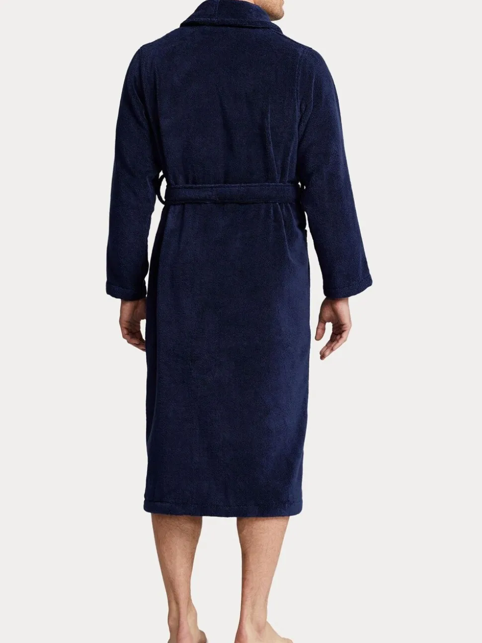 Marineblauw - Polo Ralph Lauren badjas met sjaalkraag