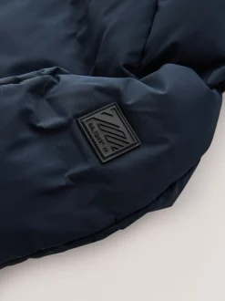 Marineblauw - Regenbestendige gewatteerde jas met microfleece voering (3-17jr)