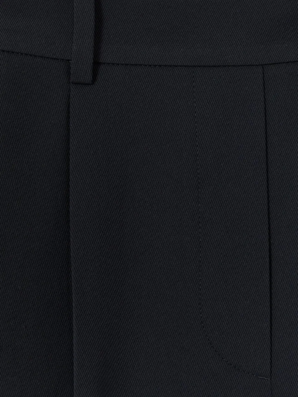 Marineblauw - Reiss Eden wijde broek van keperstof met elastische tailleband