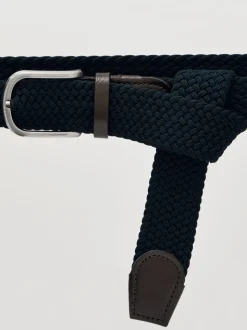 Marineblauw - Reiss Elmont Basket Weave Belt
