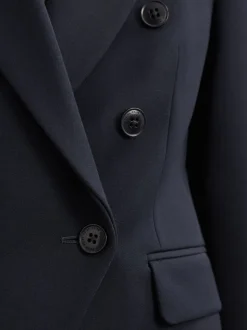 Marineblauw - Reiss Gabi Double-Breasted Suit Blazer