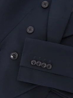 Marineblauw - Reiss Gabi Double-Breasted Suit Blazer