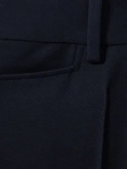 Marineblauw - Reiss Gabi kostuumbroek met uitlopende pijpen