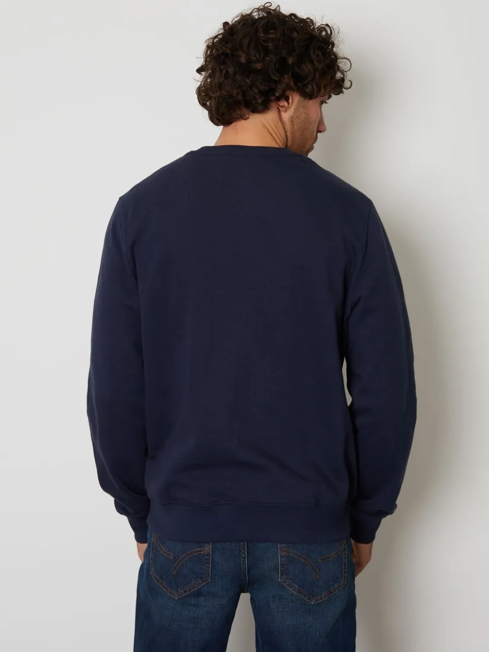 Marineblauw - Ronde hals - Threadbare sweatshirt met ronde hals