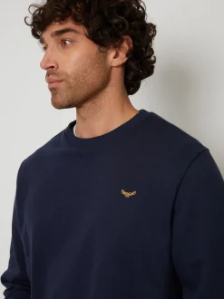 Marineblauw - Ronde hals - Threadbare sweatshirt met ronde hals