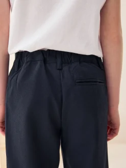 Marineblauw - Schoolbroek met rechte pijpen (3-17jaar)