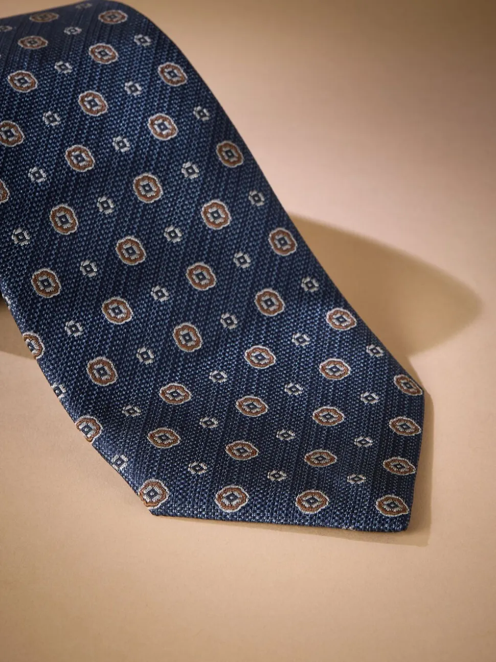 Marineblauw - Signature designstropdas van Italiaanse zijde