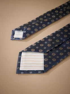 Marineblauw - Signature designstropdas van Italiaanse zijde