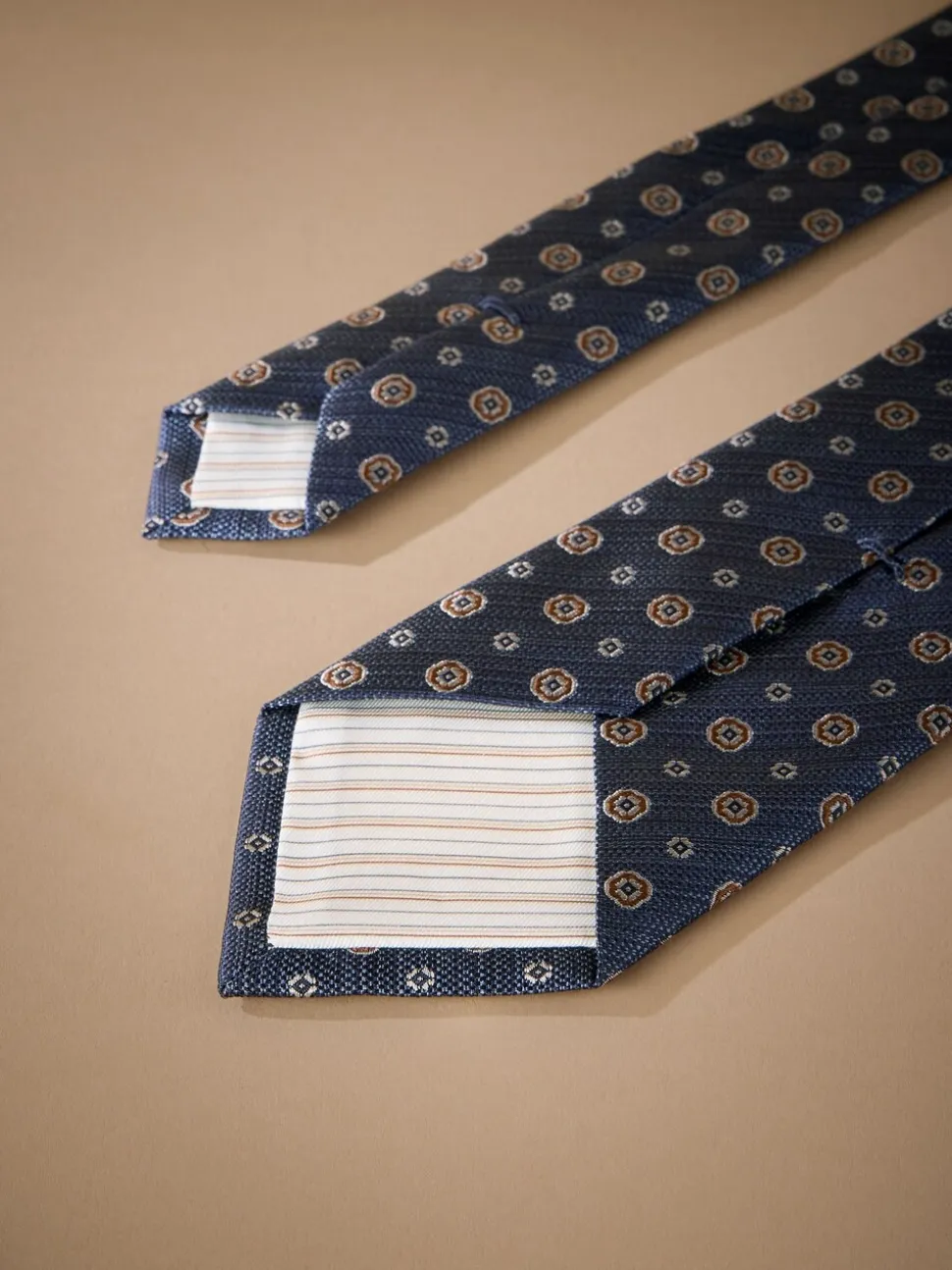 Marineblauw - Signature designstropdas van Italiaanse zijde