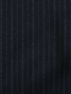Marineblauw - Signature Stripe Empire Mills British 100% Wool Suit Jacket