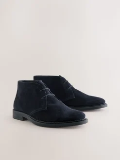 Marineblauw - Smart Suede Chukka Boots