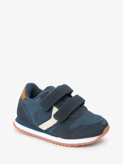 Marineblauw - Sneakers met dubbele bandjes