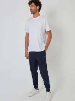 Marineblauw - Threadbare - Katoenen Blend joggingbroek