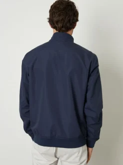 Marineblauw - Threadbare Harrington jack met ritssluiting