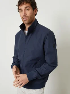 Marineblauw - Threadbare Harrington jack met ritssluiting