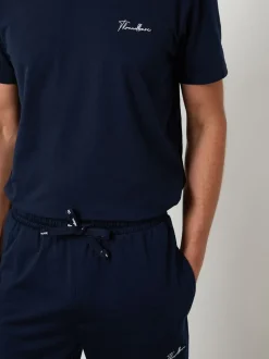 Marineblauw - Threadbare pyjamaset