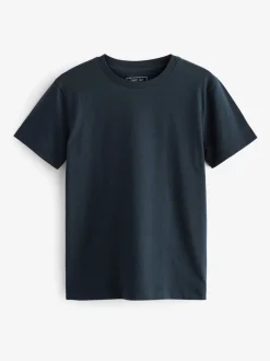 Marineblauw - T-shirt met korte mouwen (3-16jr)