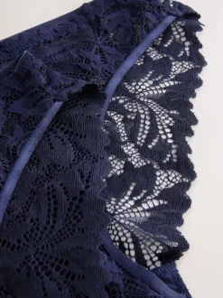 Marineblauw - Ultimate Comfort kanten slip verpakking van 2