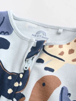 Marineblauw - Verpakking van 4 baby pyjama's met tweewegrits (0mnd -2jr)