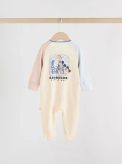 Marineblauw - Verpakking van 4 baby pyjama's met tweewegrits (0mnd -2jr)