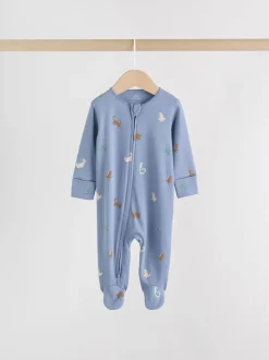 Marineblauw - Verpakking van 4 baby pyjama's met tweewegrits (0mnd -2jr)