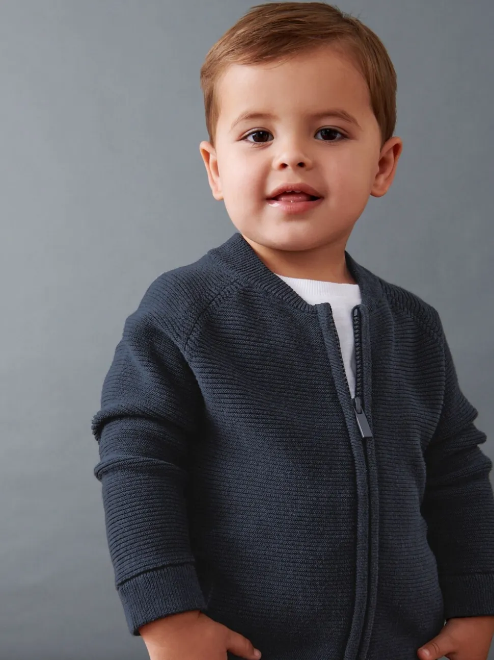 Marineblauw - Vest met ritssluiting (3 mnd-7 jr)