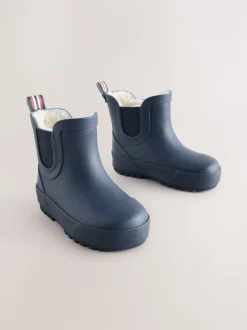 Marineblauw - Warme gevoerde enkellaarzen