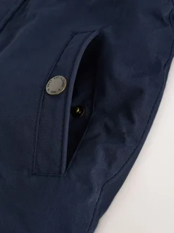 Marineblauw - Waterdichte parka met borgvoering (3mnd -7jr)