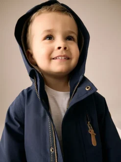 Marineblauw - Waterdichte parka met borgvoering (3mnd -7jr)