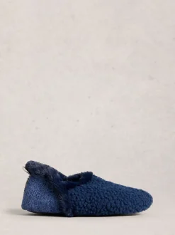 Marineblauw - White Stuff Reya pantoffels met gesloten hiel