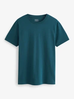 Marineblauw/ blauwgroen/ wit/ zwart/ groen/ bordeauxrood - Normale Pasvorm - Essential katoenen T-shirts verpakking van 6