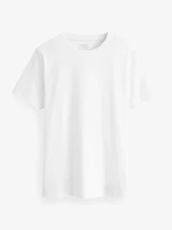 Marineblauw/ blauwgroen/ wit/ zwart/ groen/ bordeauxrood - Normale Pasvorm - Essential katoenen T-shirts verpakking van 6