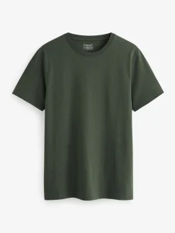 Marineblauw/ blauwgroen/ wit/ zwart/ groen/ bordeauxrood - Normale Pasvorm - Essential katoenen T-shirts verpakking van 6