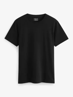 Marineblauw/ blauwgroen/ wit/ zwart/ groen/ bordeauxrood - Normale Pasvorm - Essential katoenen T-shirts verpakking van 6
